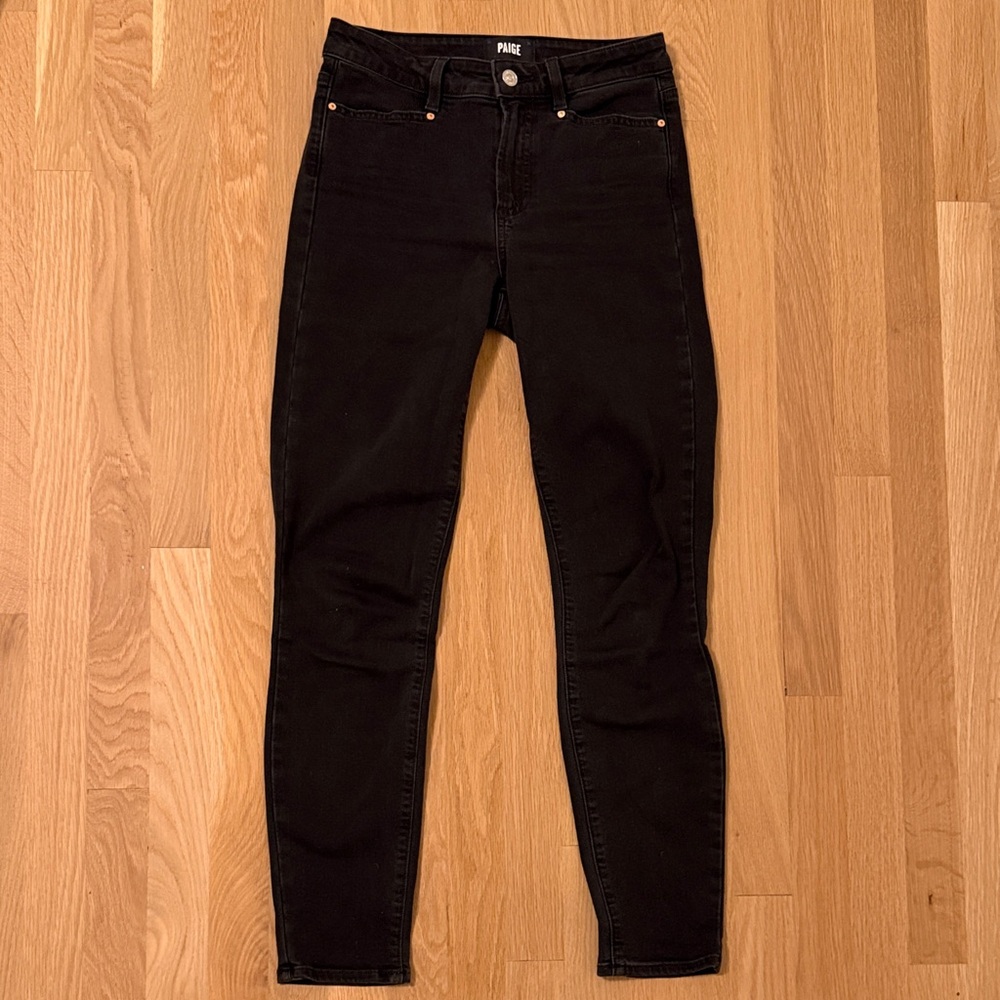 PAIGE Black Women's Skinny Jeans Hoxton Ankle